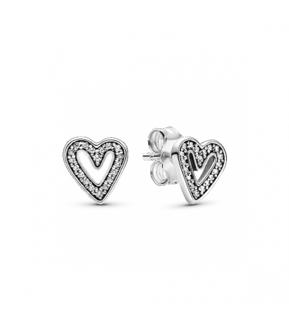 Pendientes Pandora Corazones Brillantes - 298685C01