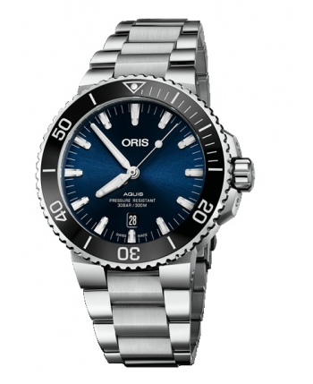 Reloj Oris Aquis Date Azul - 73377304135MB