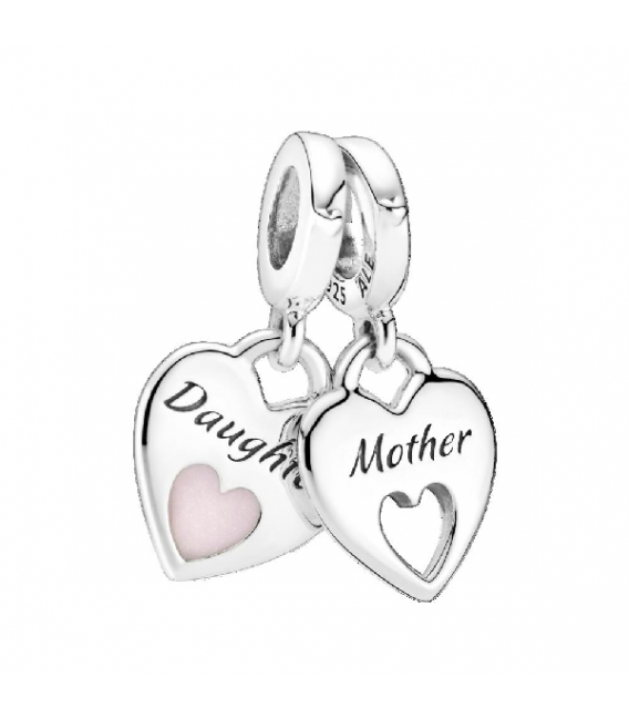 Charm Pandora Corazón Doble Madre e Hija - 799187C01