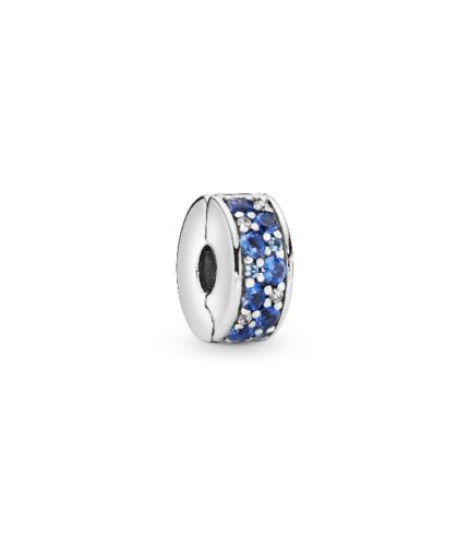 Clip Pandora Elegancia Brillante Mosaico Azul - 791817NSBMX