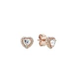 Pendientes Pandora Rose Corazones Brillantes Eleva - 288427C01