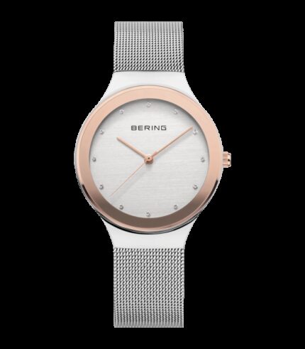 Reloj Bering Clásico Mujer Gris Plata Rosa - 12934-060