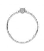 Pulsera Pandora Cierre Corazón Pavé - 590727CZ-19