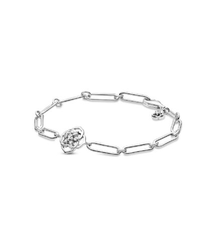 Pulsera Pandora Eslabones y Rosa - 599409C01-16