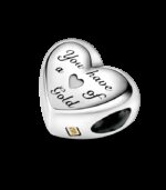 Charm Pandora Corazón Plata y Oro 14k - 799415C00