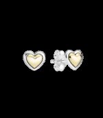 Pendientes Pandora Corazón Plata y Oro 14k - 299389C00