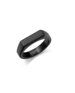 Anillo Viceroy Negro Tipo Sello con Placa - Abraham Mateo