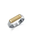 Anillo Viceroy Bicolor Tipo Sello con Placa - Abraham Mateo