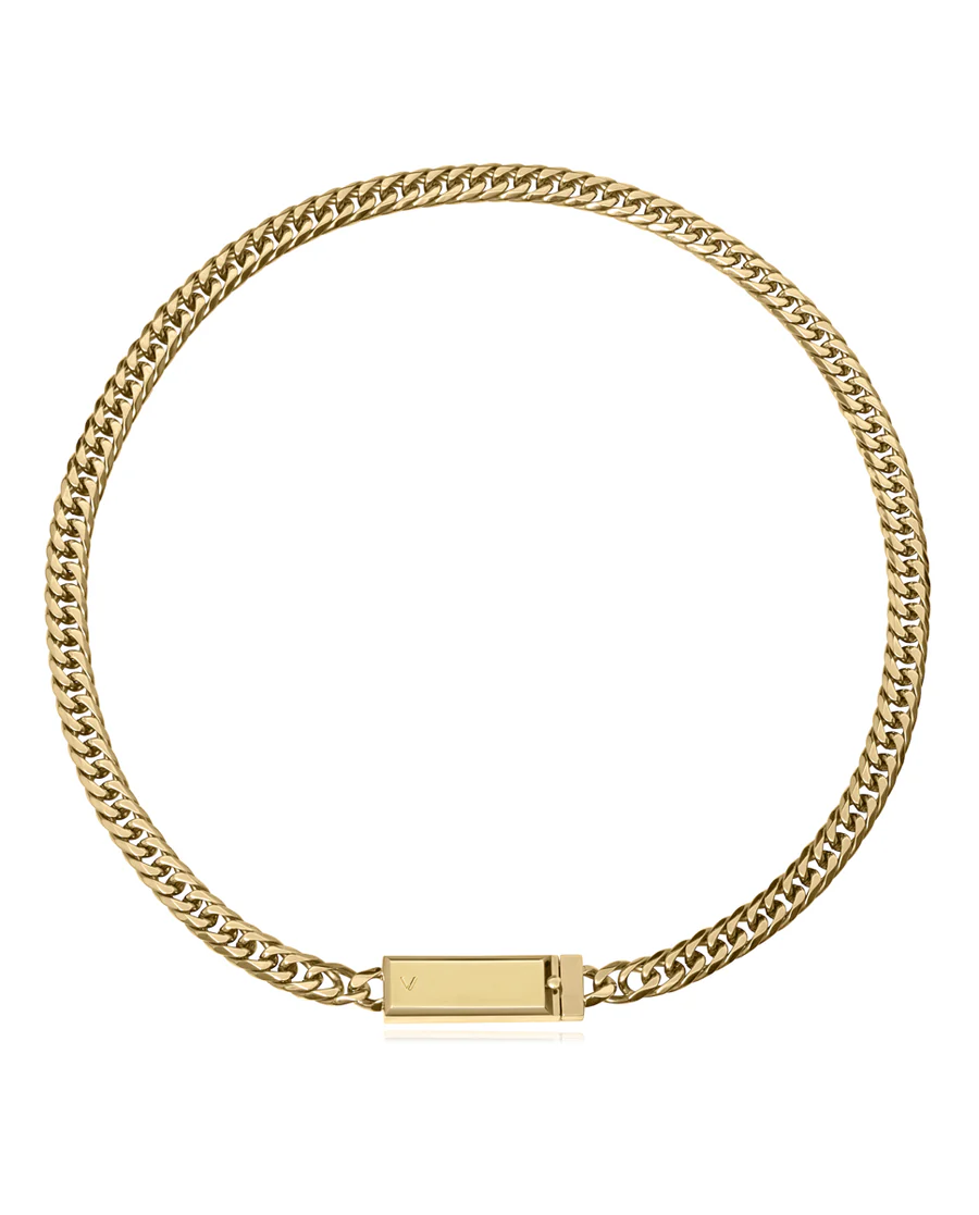 15213C01012 Collar Viceroy de Acero Dorado - Abraham Mateo - Imagen 1