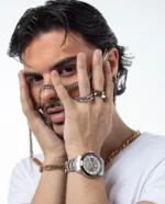 Collar Viceroy de Acero Dorado - Abraham Mateo - Imagen 2