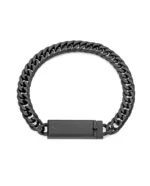 Pulsera Viceroy de Acero Negro con Placa - Abraham Mateo