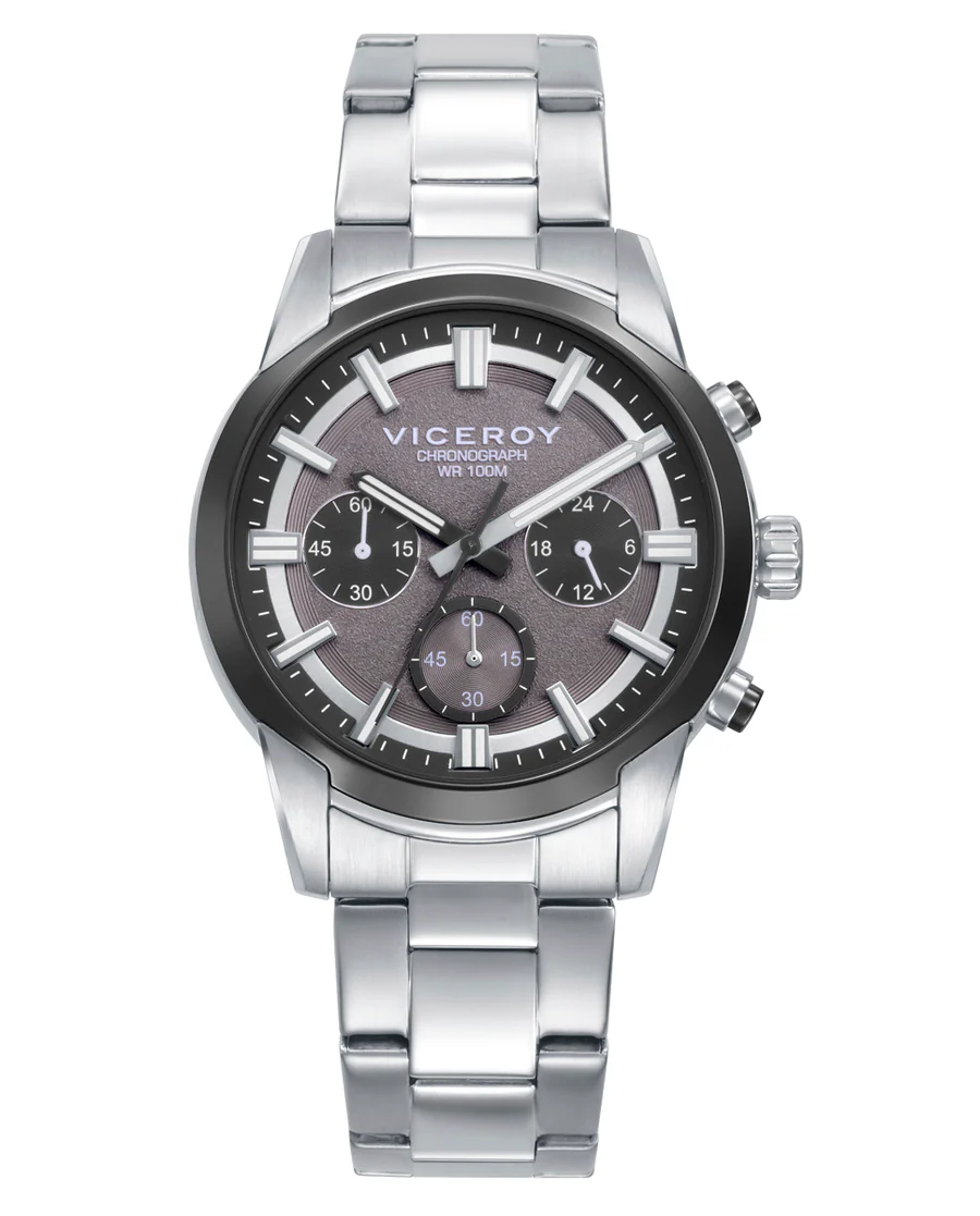 401507-17 Reloj Viceroy Caja Bitono en Acero Gris- Abraham Mateo - Imagen 1